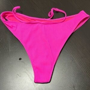 LA hearts hot pink ribbed bikini bottoms